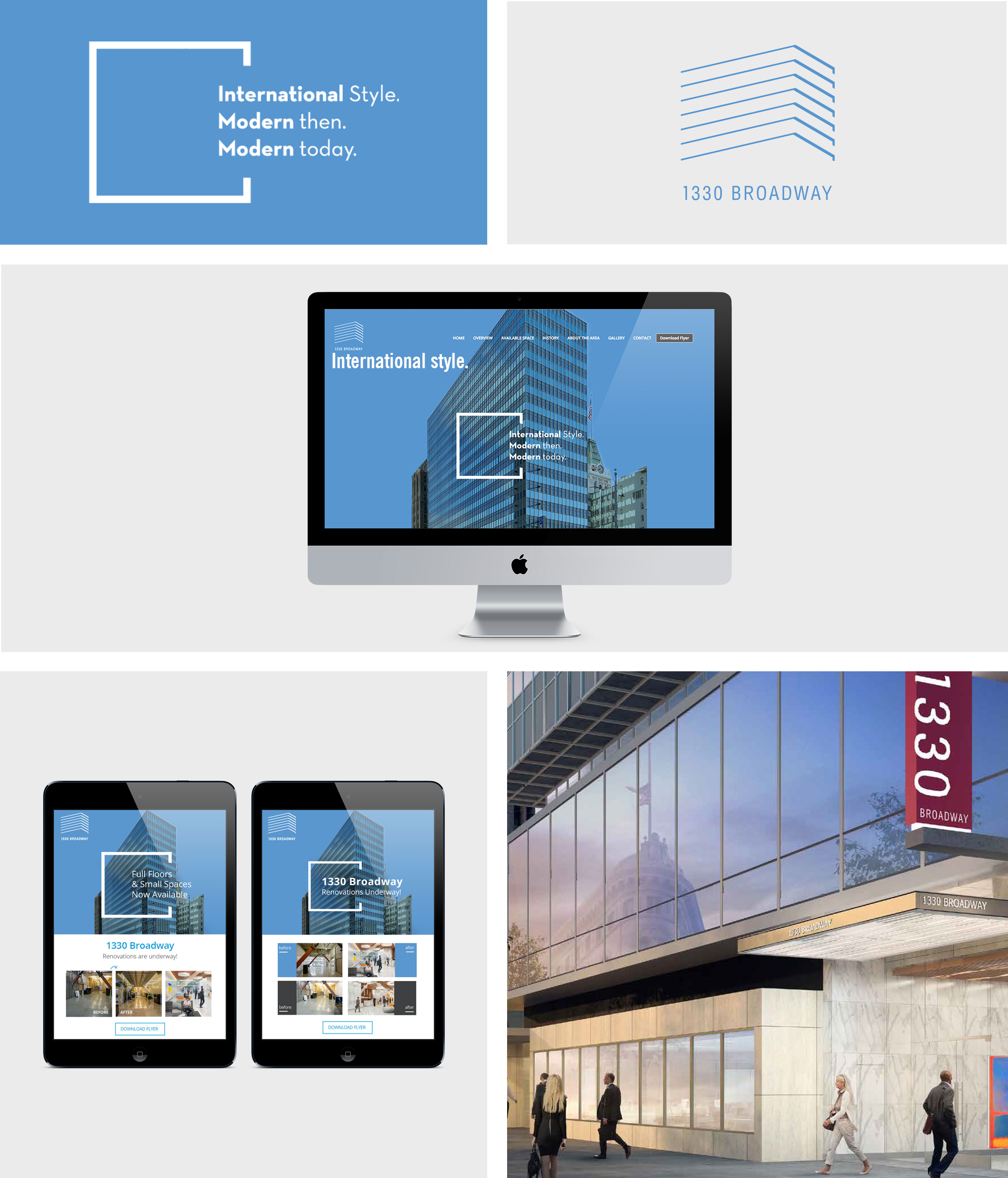 1330 Broadway Website and email showcase